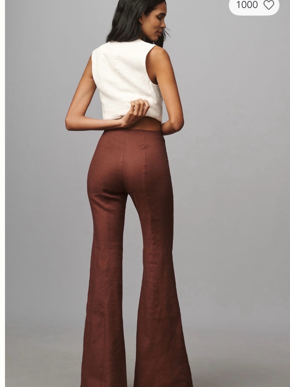 Anthropologie Brown Flared Pants NWT - Picture 3 of 5